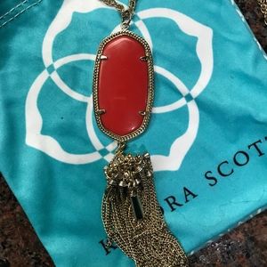 Red Kendra Scott Pendant Necklace